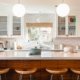 four brown stools